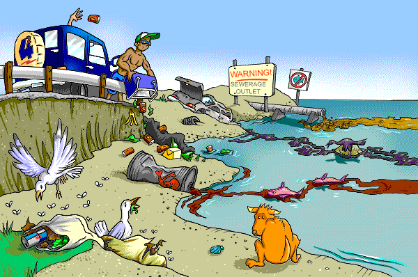 water pollution cartoon - Home Business Entrepreneur